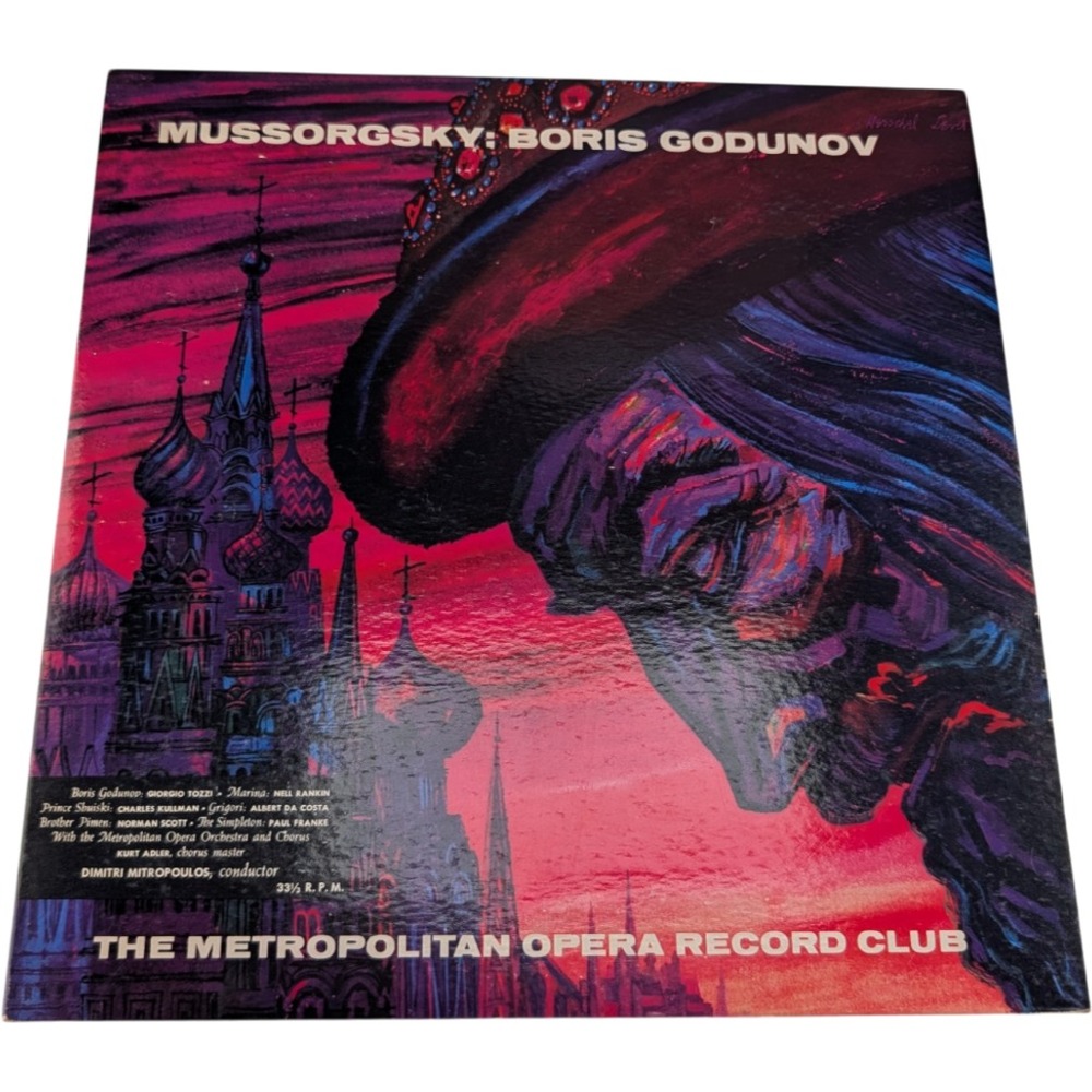 Mussorgsky Boris Godunov 2LP Mono (1958 US MO417) VG Vinyl VG Sleeve Libretto